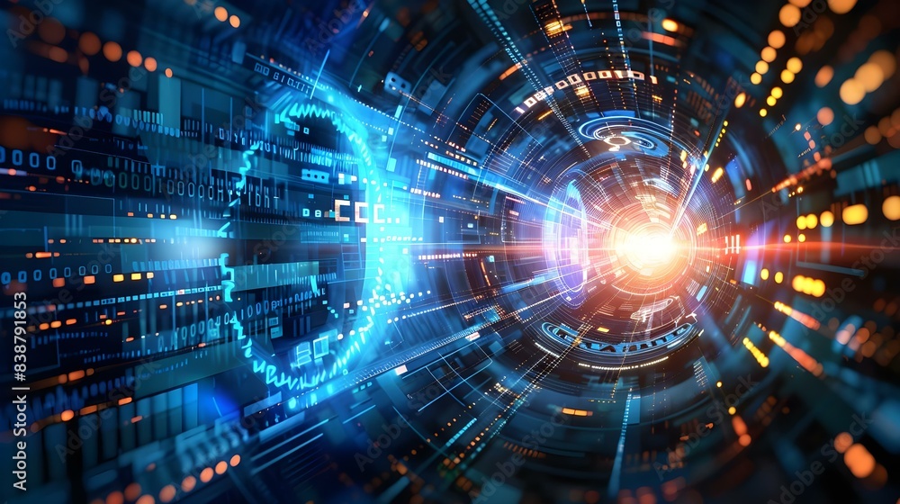 Obraz premium Digital technology world - Business virtual concept