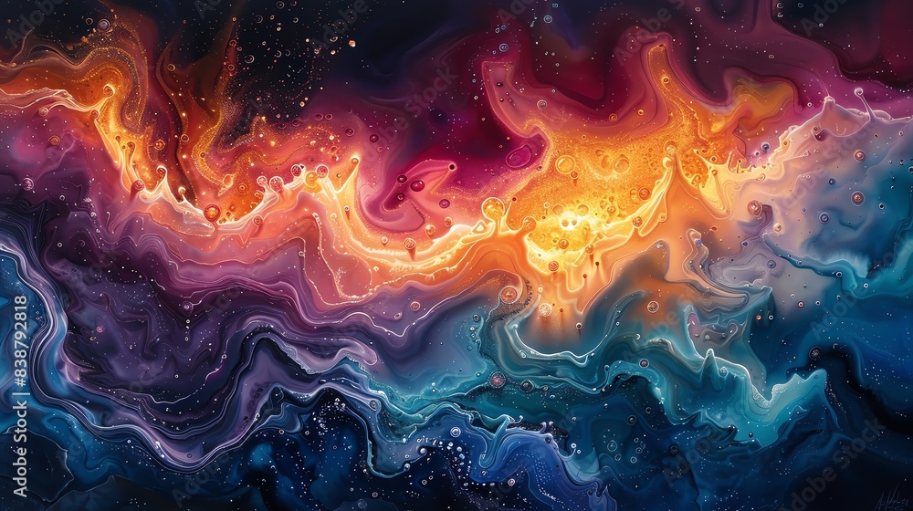 Fototapeta premium morphing liquid in a psychedelic art style