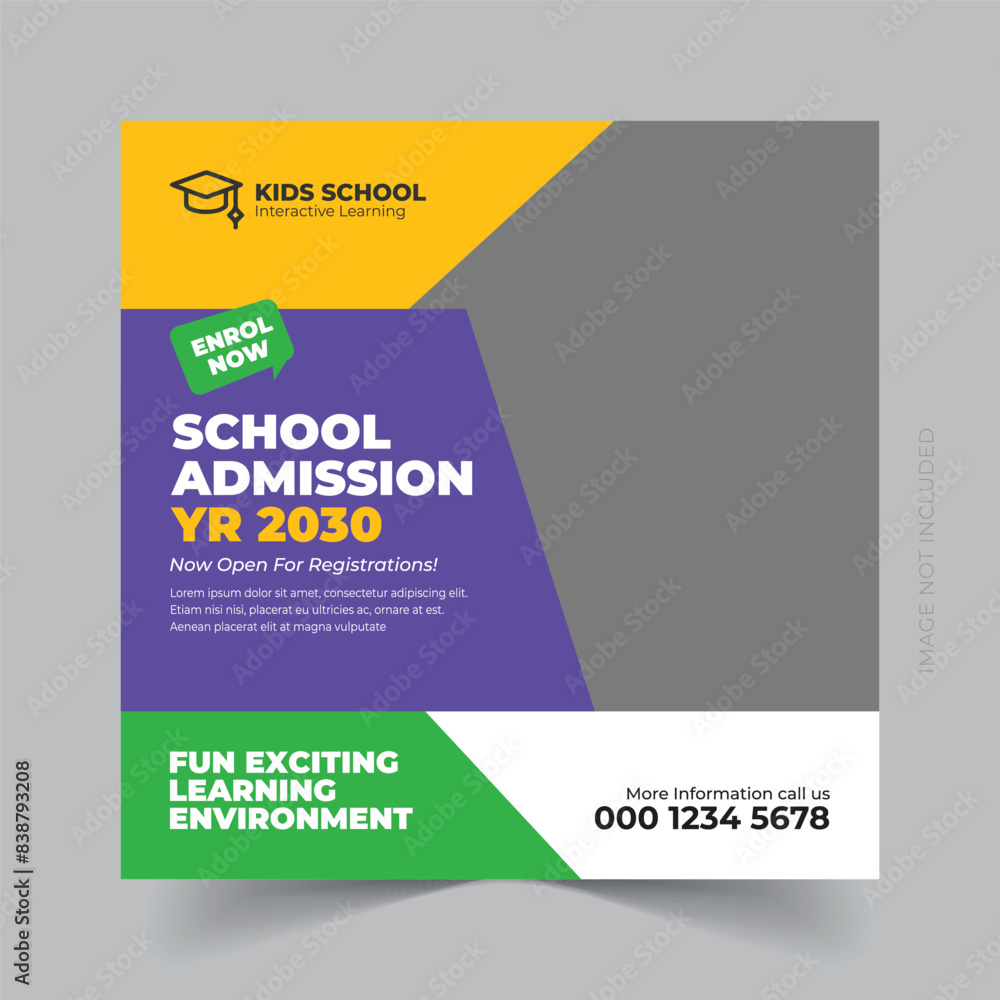 school education admission social media post and web banner, Back to School admission post or Instagram post, flyer Design. school education admission social media post and web banner, Back to School admission post or Instagram post, flyer Design.
