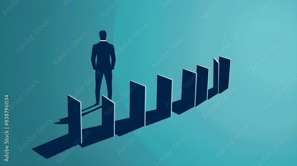 Conceptual business illustration of upcoming business Conceptual business illustration of upcoming business