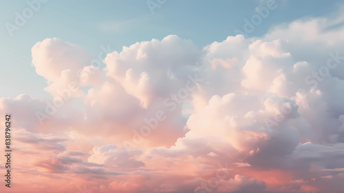 Beatiful sky with comolus clouds photo