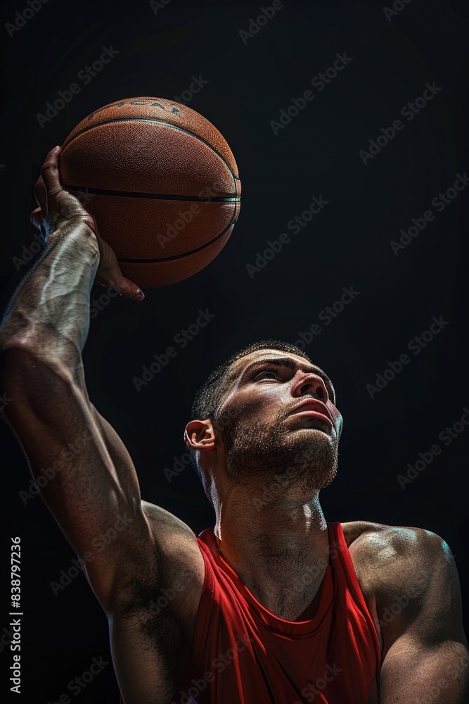Man holding a basketball Man holding a basketball