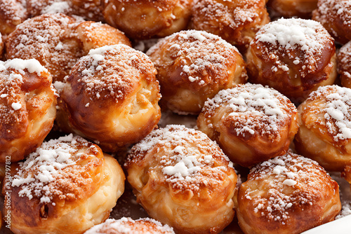 Donuts with icing sugar