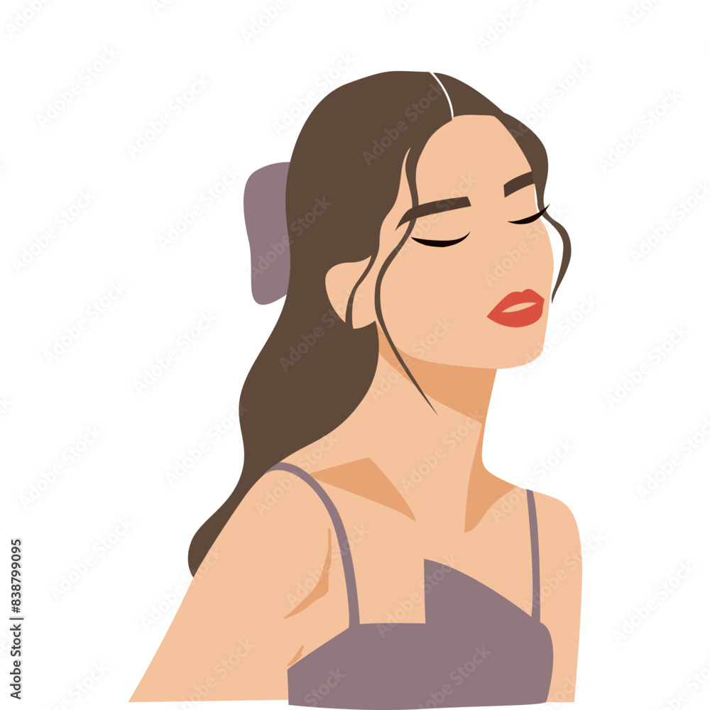 Fashion female portrait, abstract illustration for social media post Fashion female portrait, abstract illustration for social media post