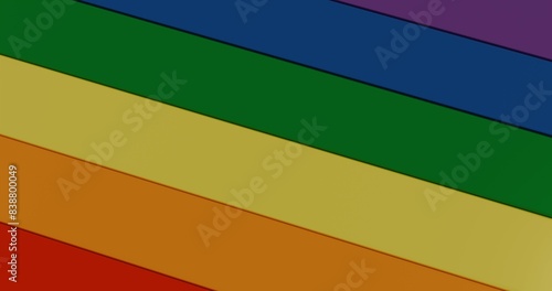 Pride color strips 3d rendered