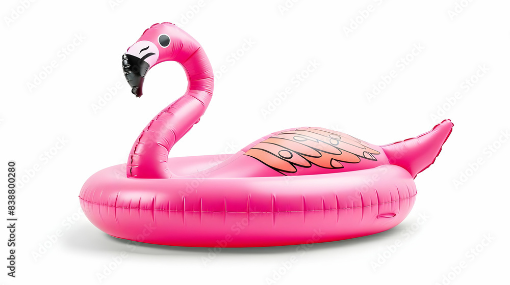 Bright pink inflatable flamingo pool float with detailed wings and beak, perfect for summer fun and relaxation in the pool or at the beach. Bright pink inflatable flamingo pool float with detailed wings and beak, perfect for summer fun and relaxation in the pool or at the beach.