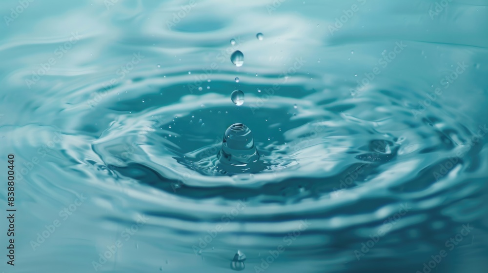 Water drop falling down on surface. Collagen, vitamin or serum drop splash for moisturizer Water drop falling down on surface. Collagen, vitamin or serum drop splash for moisturizer