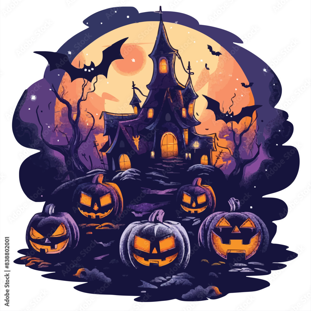 Helloween vector illustration for t-shirt
Helloween vector illustration for t-shirt