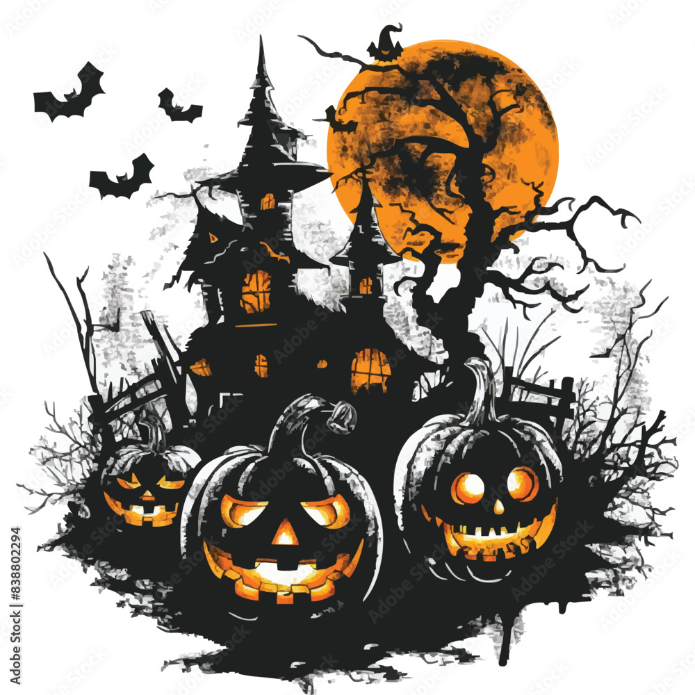 Helloween vector illustration for t-shirt
Helloween vector illustration for t-shirt