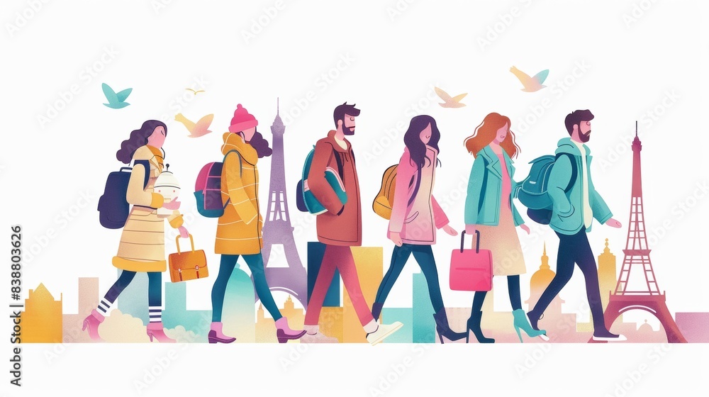 Tourist Travel Illustration Tourist Travel Illustration