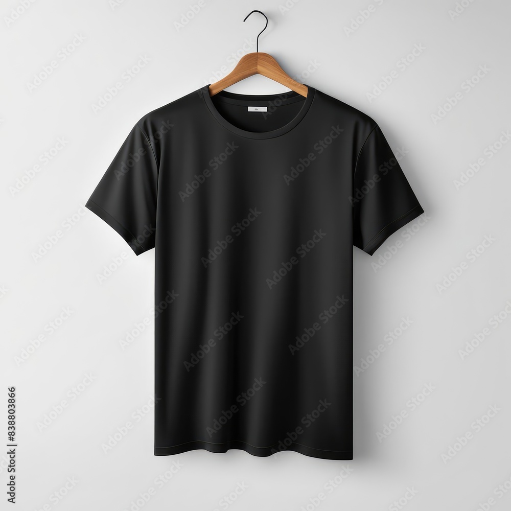 black t-shirt mockup isolated white background black t-shirt mockup isolated white background