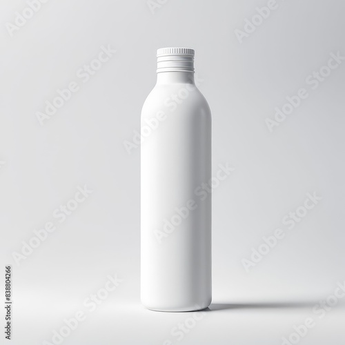 white bottle mockup isolated white background