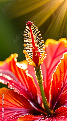 A colorful butterfly perched on a flower in a garden during spring photo