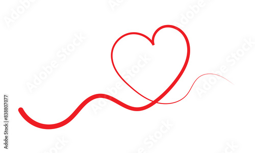 Zwei rote herzen. isolated on white background. EPS10