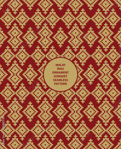 malay riau ornament songket seamless pattern