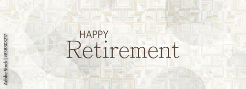 happy retirement card on white background	