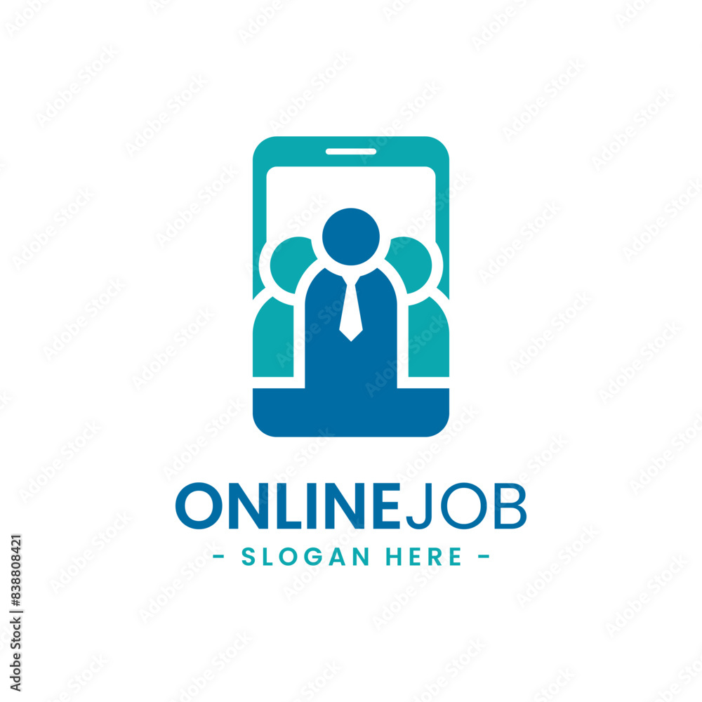 Online job logo design template. Businessman symbol.Creative concept of discussion, meeting, leader, teamwork, etc. Online job logo design template. Businessman symbol.Creative concept of discussion, meeting, leader, teamwork, etc.