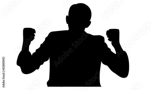 silhouette of happy businessman vector illustration