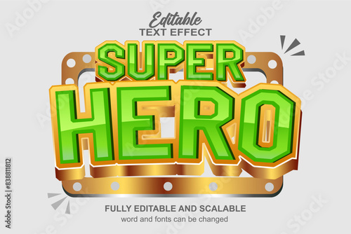 SUPER HERO 3D EDITABLE TEXT EFFECT VECTOR FILE