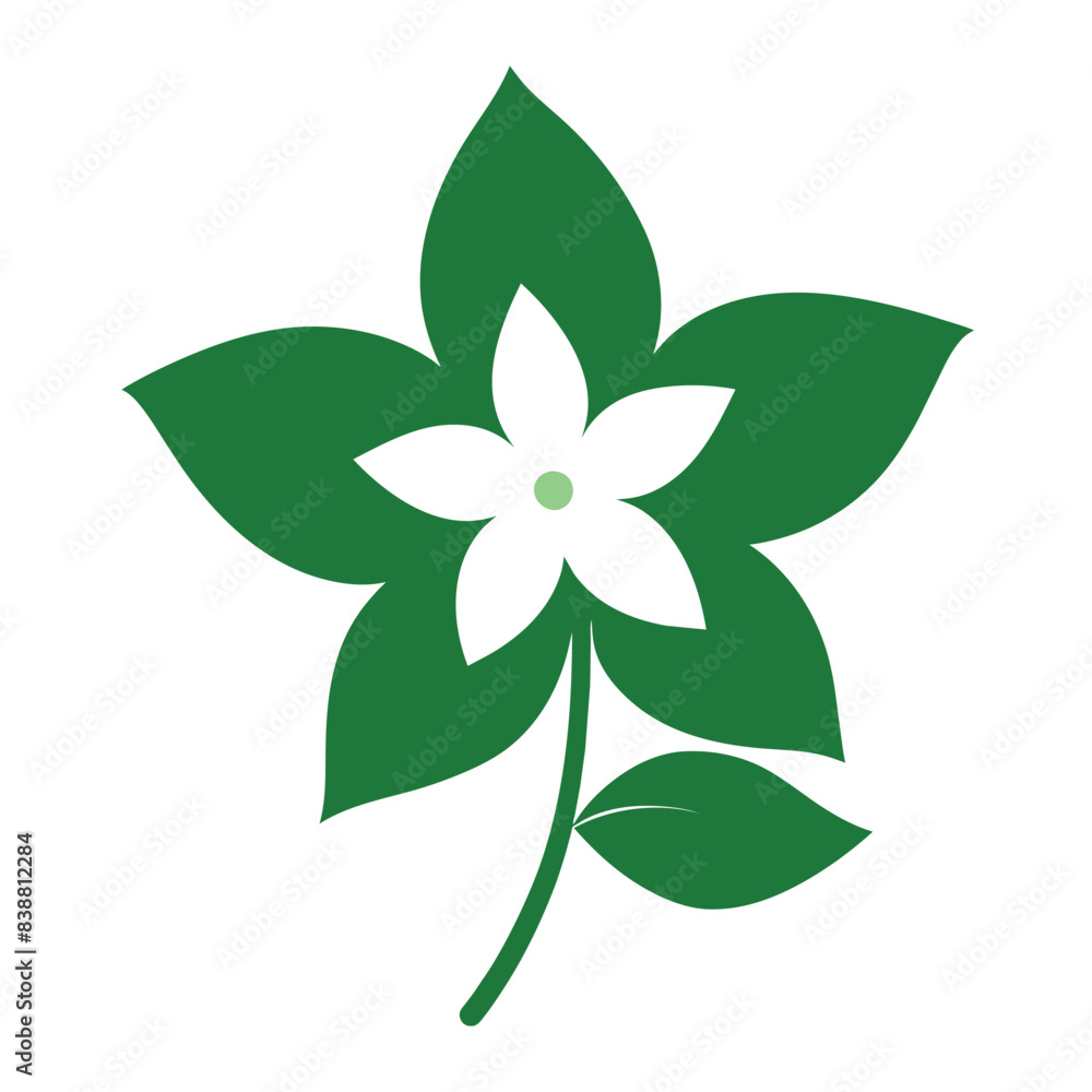 A Flower vector art illustration, flower icon silhouette, white background