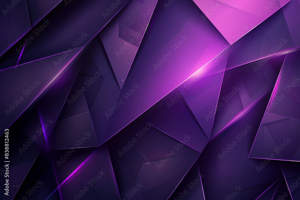 Obraz premium Abstract geometric background with sharp, angular shapes in shades of purple and pink, creating a modern and dynamic design.