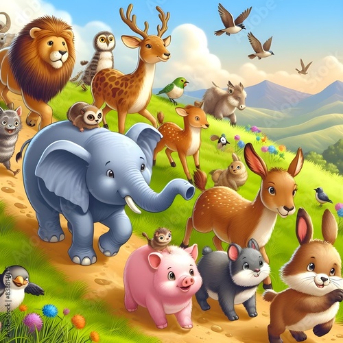 Wallpaper Mural animals set Torontodigital.ca