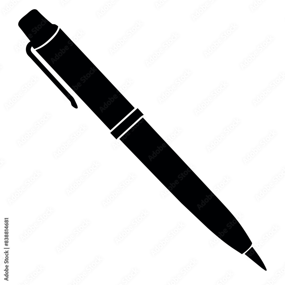 a stylish pen on an isolated white background a stylish pen on an isolated white background