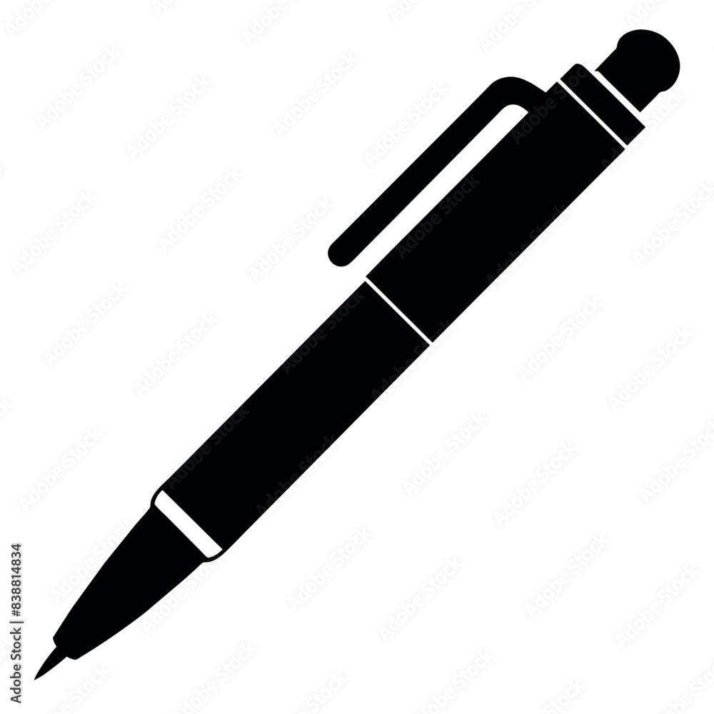 a stylish pen on an isolated white background a stylish pen on an isolated white background