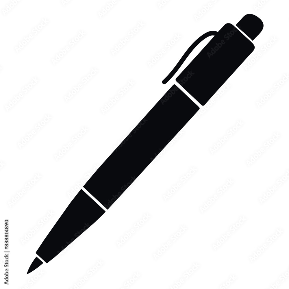 a stylish pen on an isolated white background a stylish pen on an isolated white background