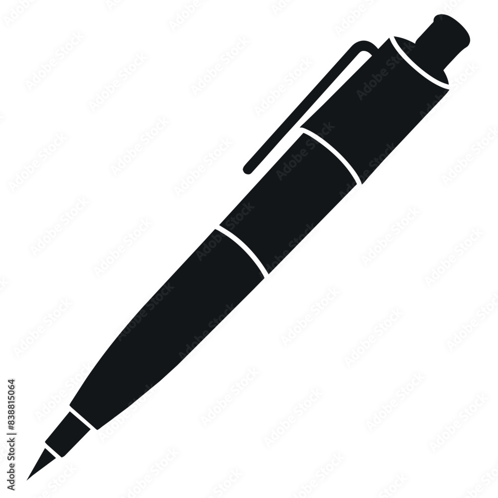 a stylish pen on an isolated white background a stylish pen on an isolated white background