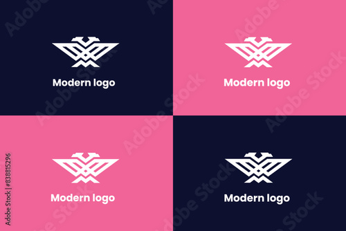 letter V logo, letter v and flying hawk logo, phoenix icon logo, wings branding creative abstract flight badge logo, logomark