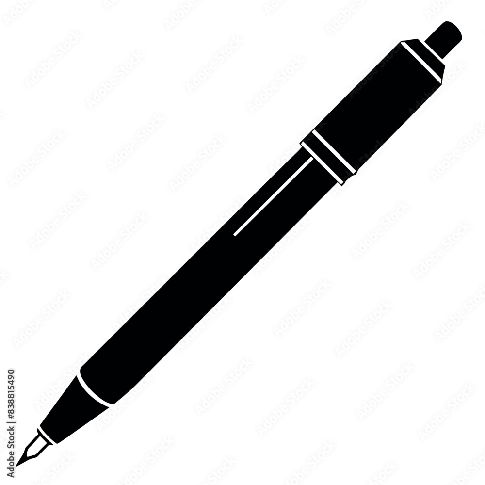 a stylish pen on an isolated white background a stylish pen on an isolated white background