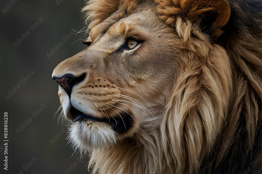 A portrait of a lion A portrait of a lion