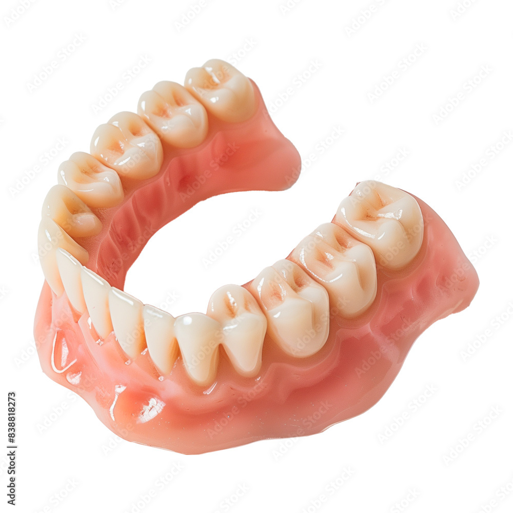 Obraz premium Beautiful Removable Denture Teeth on a Transparent Background