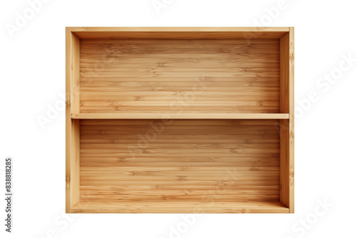Empty Two-Shelf Wooden Organizer