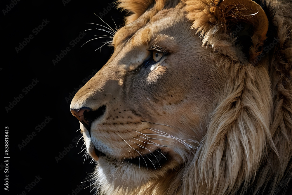 Naklejka premium A portrait of a lion