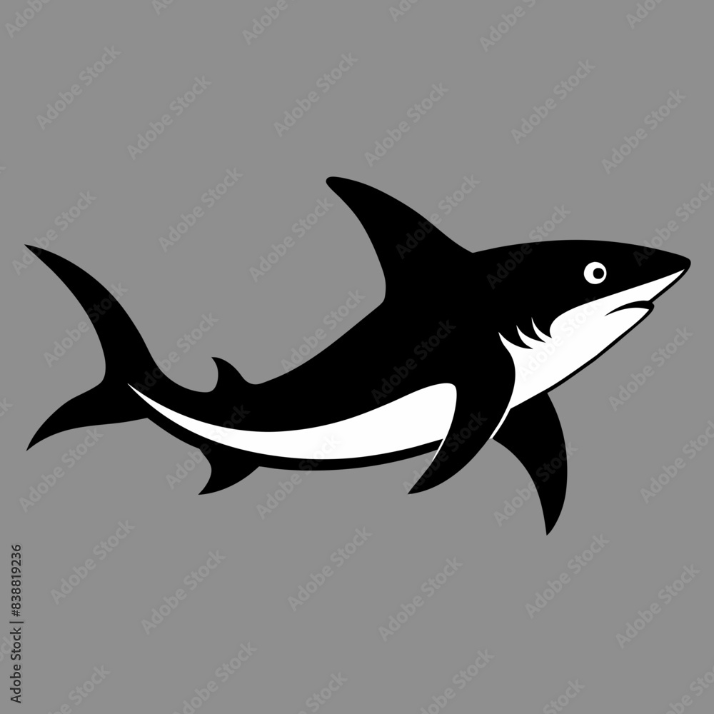Blacktip shark runs icon vector illustration.
Blacktip shark runs icon vector illustration.