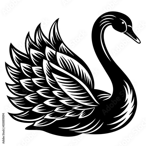 swan-in-shilhouette-style 