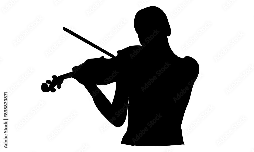 silhouette of woman playing violin vector illustration silhouette of woman playing violin vector illustration