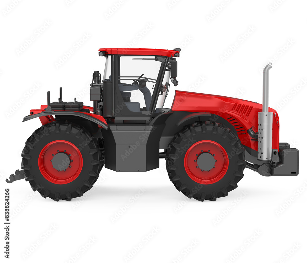Obraz premium Red Tractor Isolated