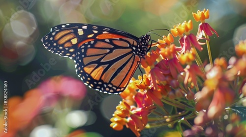 Monarch Butterfly on Orange Flowers