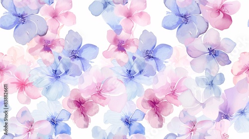 Delicate floral watercolor design in soft pastel hues for beauty or other products.