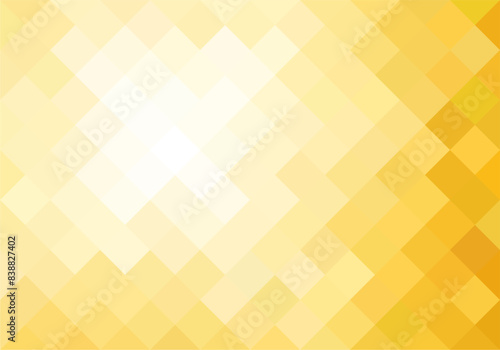 Golden brown mosaic pixel background with copy space. Gradient abstract tile background. Rectangular check pattern.