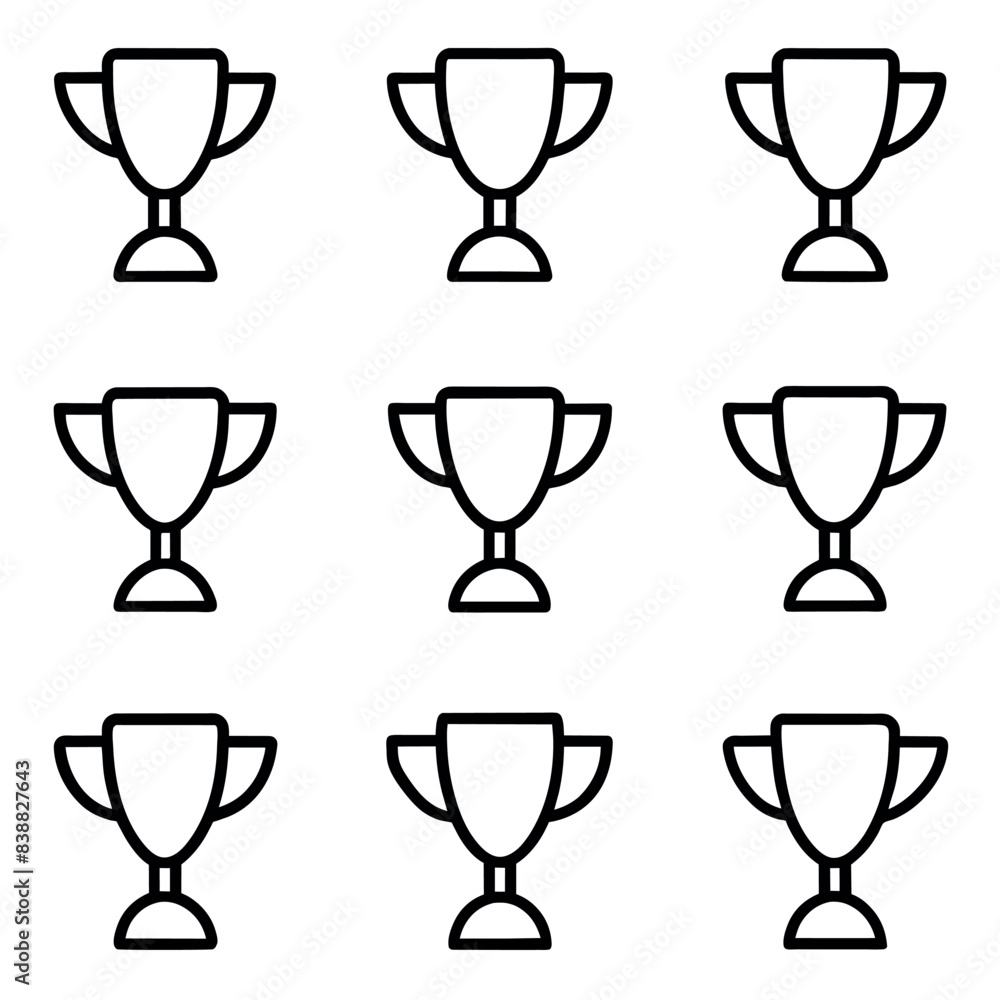 Sports Trophy Icon vector set illustration, This is a Trophy icon illustration Sports Trophy Icon vector set illustration, This is a Trophy icon illustration