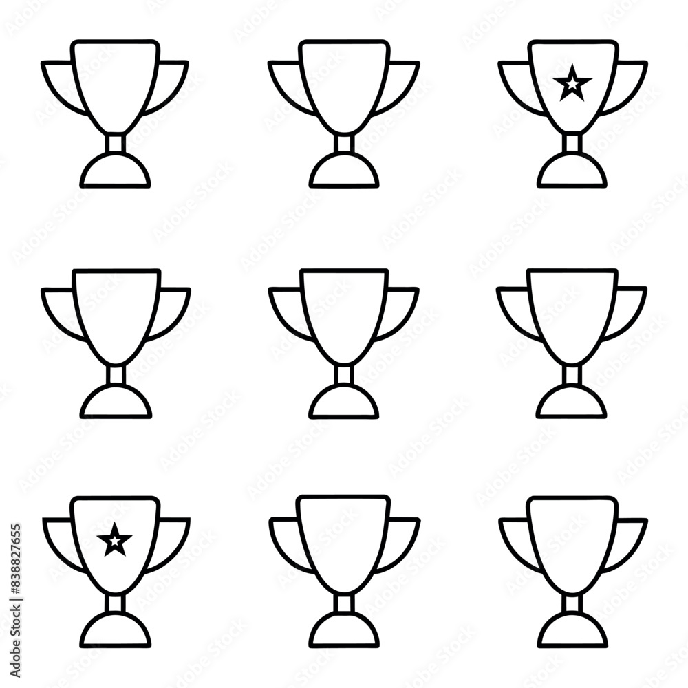 Sports Trophy Icon vector set illustration, This is a Trophy icon illustration Sports Trophy Icon vector set illustration, This is a Trophy icon illustration