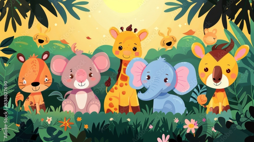 Naklejka premium Animal World Illustration 