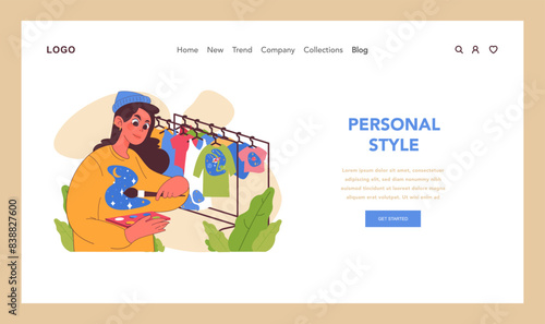 Personal style concept. Flat vector illustration