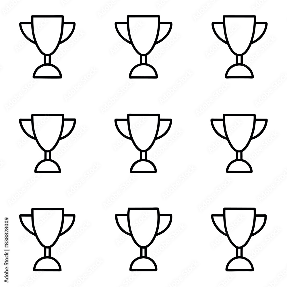 Sports Trophy Icon vector set illustration, This is a Trophy icon illustration Sports Trophy Icon vector set illustration, This is a Trophy icon illustration