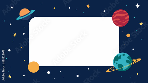  frame with a space exploration theme, ideal for science or adventure content, space for copy