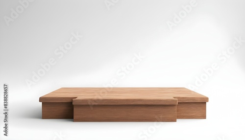wood podium product isolated on white